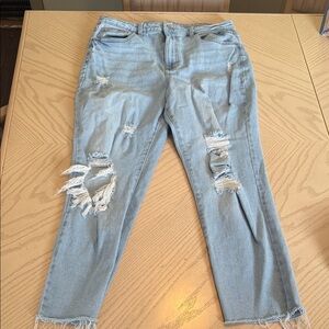 Celebrity Pink Light Blue Distressed Skinny Jeans 💜✝️